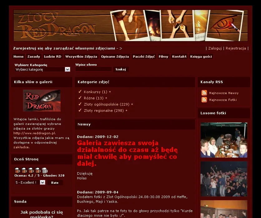 Galeria RedDragon — archiwalny zrzut ekranowy