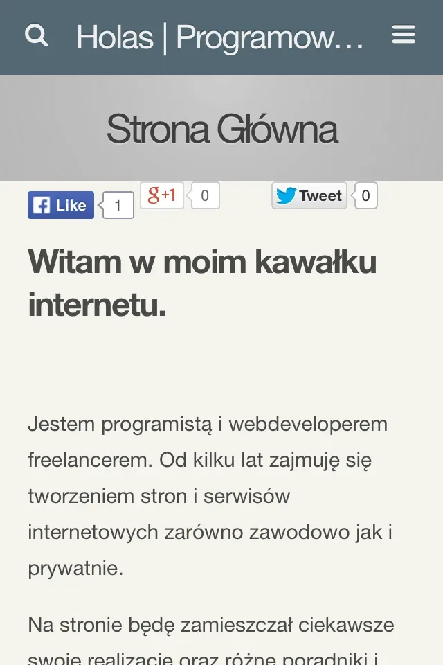 holas.pl old design — mobile skin