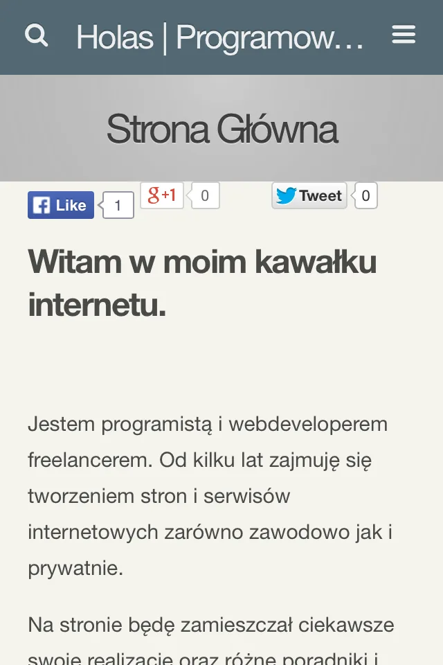 holas.pl old design — mobile skin
