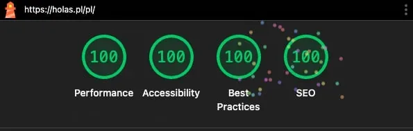 Lighthouse mobile: 4×100 — Performance, Accessibility, Best Practices, SEO